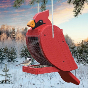 Amish Handcrafted Bird Shaped Feeders and Houses